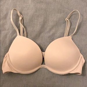 VS PINK Tan Wear Everywhere SuperPushUp Bra